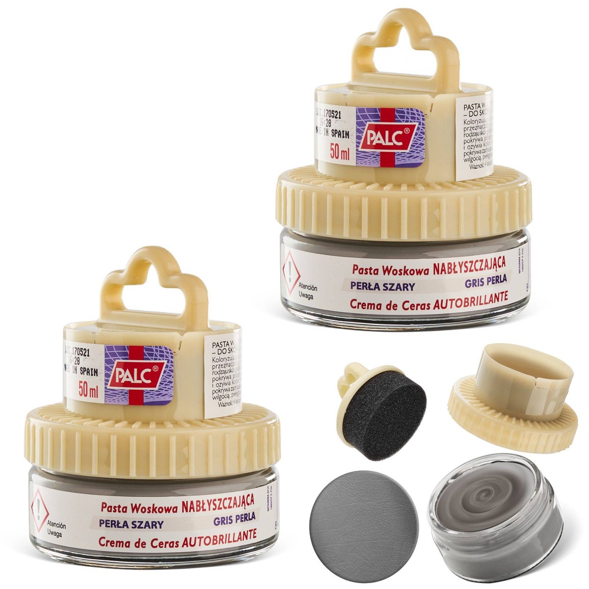2x PALC PASTA W KREMIE 2W1 Z APLIKATOREM 50ML JASNY SZARY