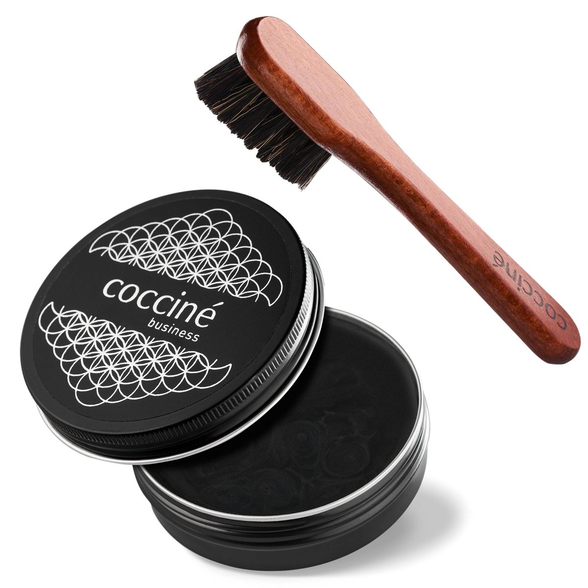 2W1 COCCINE BUSINESS SHOE WAX BLACK 100 ml + MAZAK