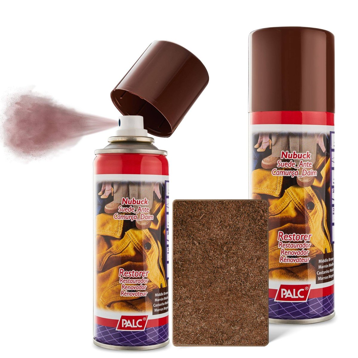 2x SPRAY DO ZAMSZU I NUBUKU PALC 200 ml BRĄZOWY
