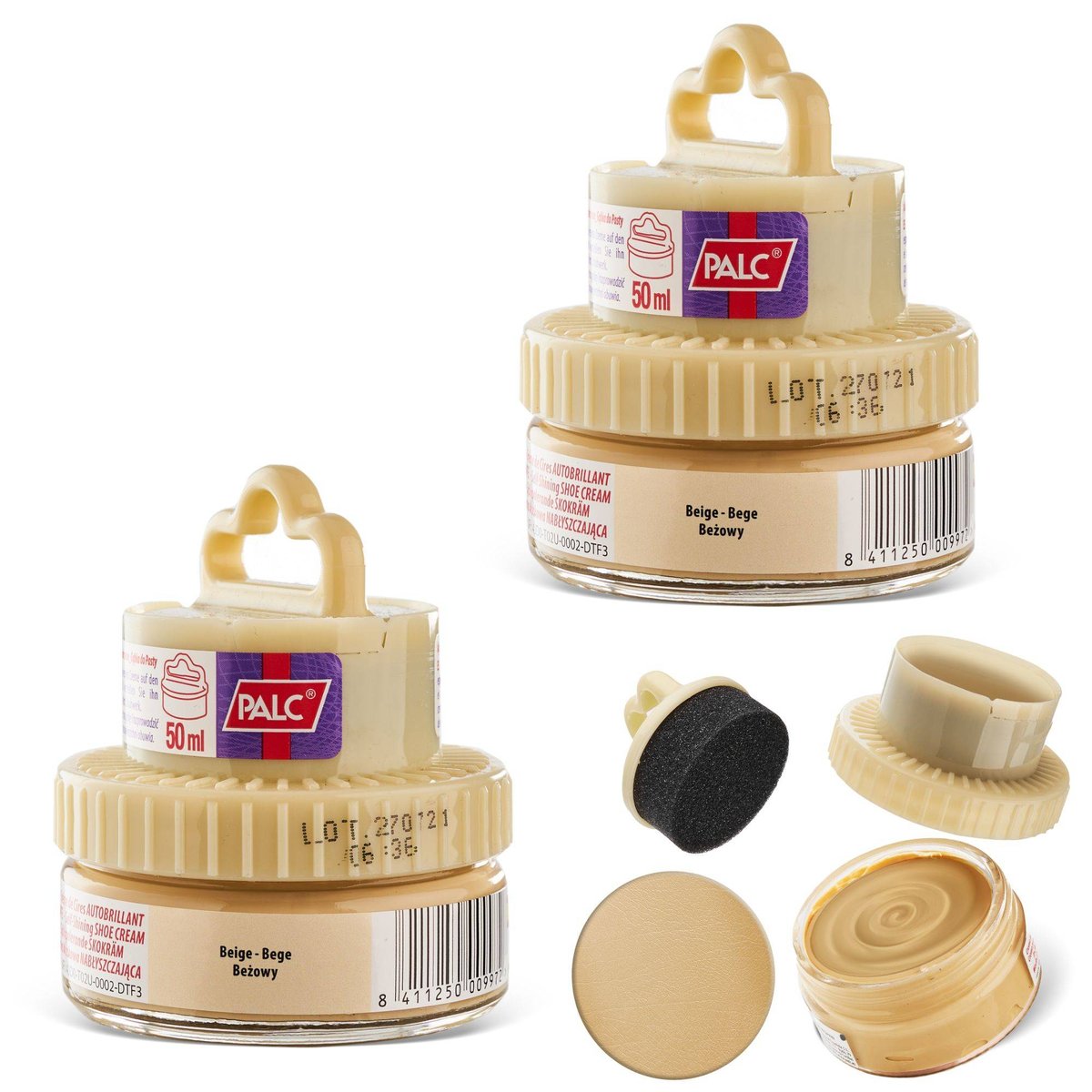 2x PALC PASTA W KREMIE 2W1 Z APLIKATOREM 50ML BEŻOWY