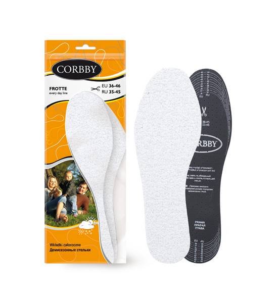 CORBBY WKŁADKI DO BUTÓW FROTTE WHITE ACTIVE CARBON 1201C UNIWERSAL