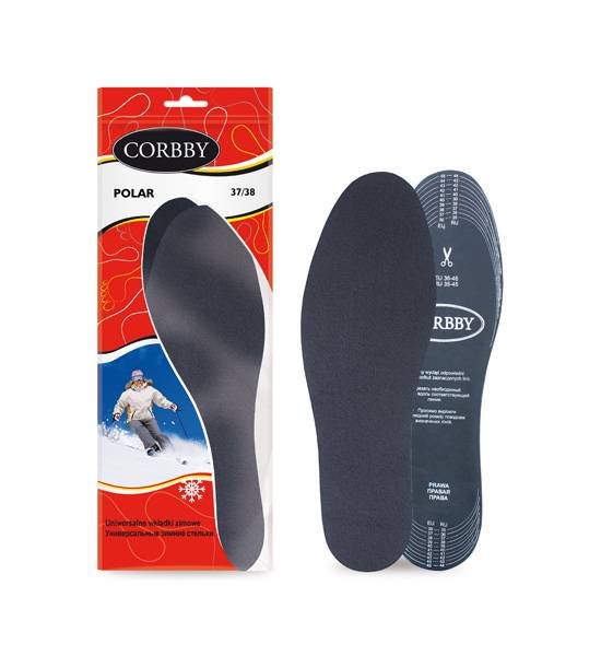 Wkładki do butów polar zimowe corbby r. 35-46