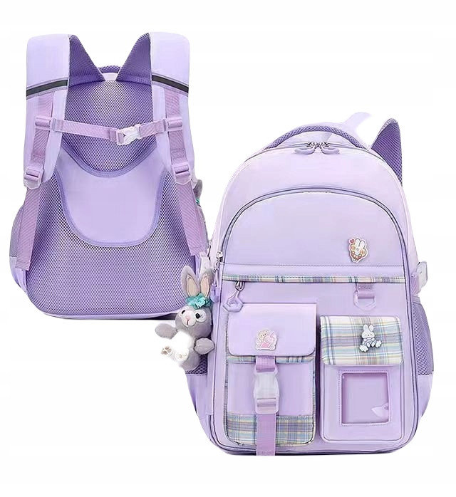 Plecak szkolny dla chłopca i dziewczynki fioletowy