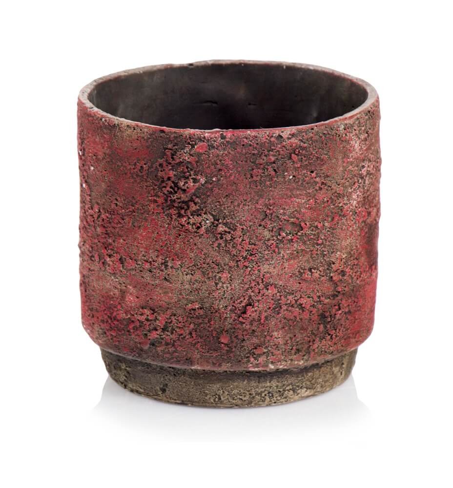 Osłonka Bordowa Rustic Doniczka 13 cm