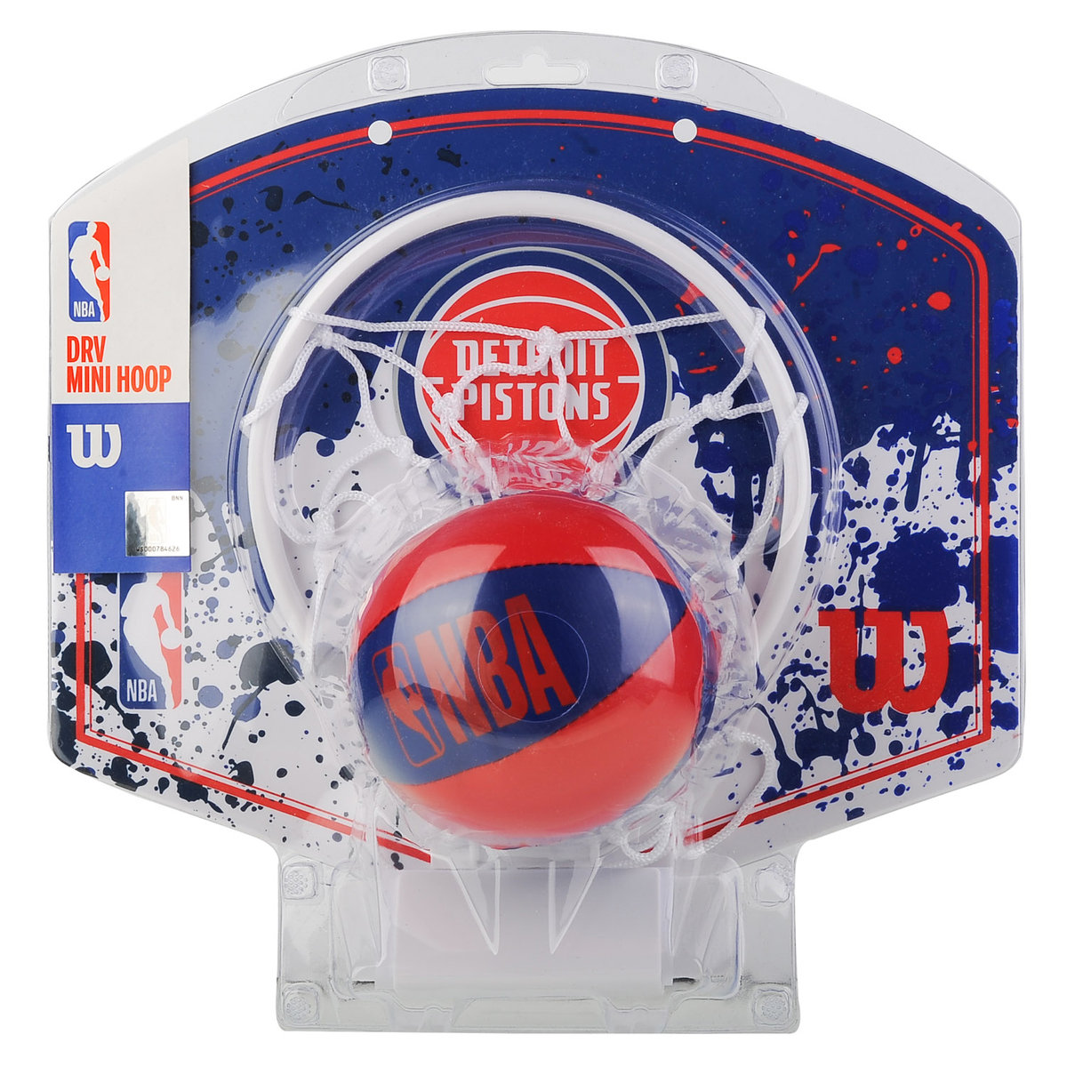 Wilson NBA Team Detroit Pistons Mini Hoop WTBA1302DET, Kobieta/Mężczyzna, Tablica do koszykówki, Niebieski