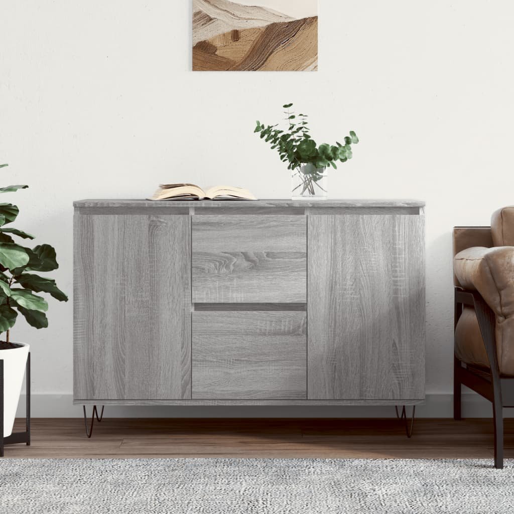 vidaXL Szafka, szary dąb sonoma, 104x35x70 cm, materiał drewnopochodny
