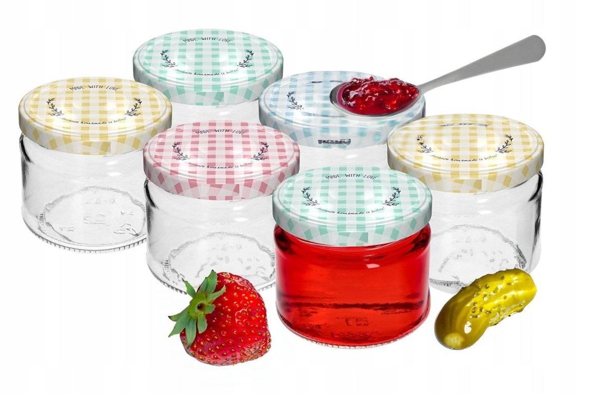Słoiki na dżemy z zakrętkami 6 szt 330 ml