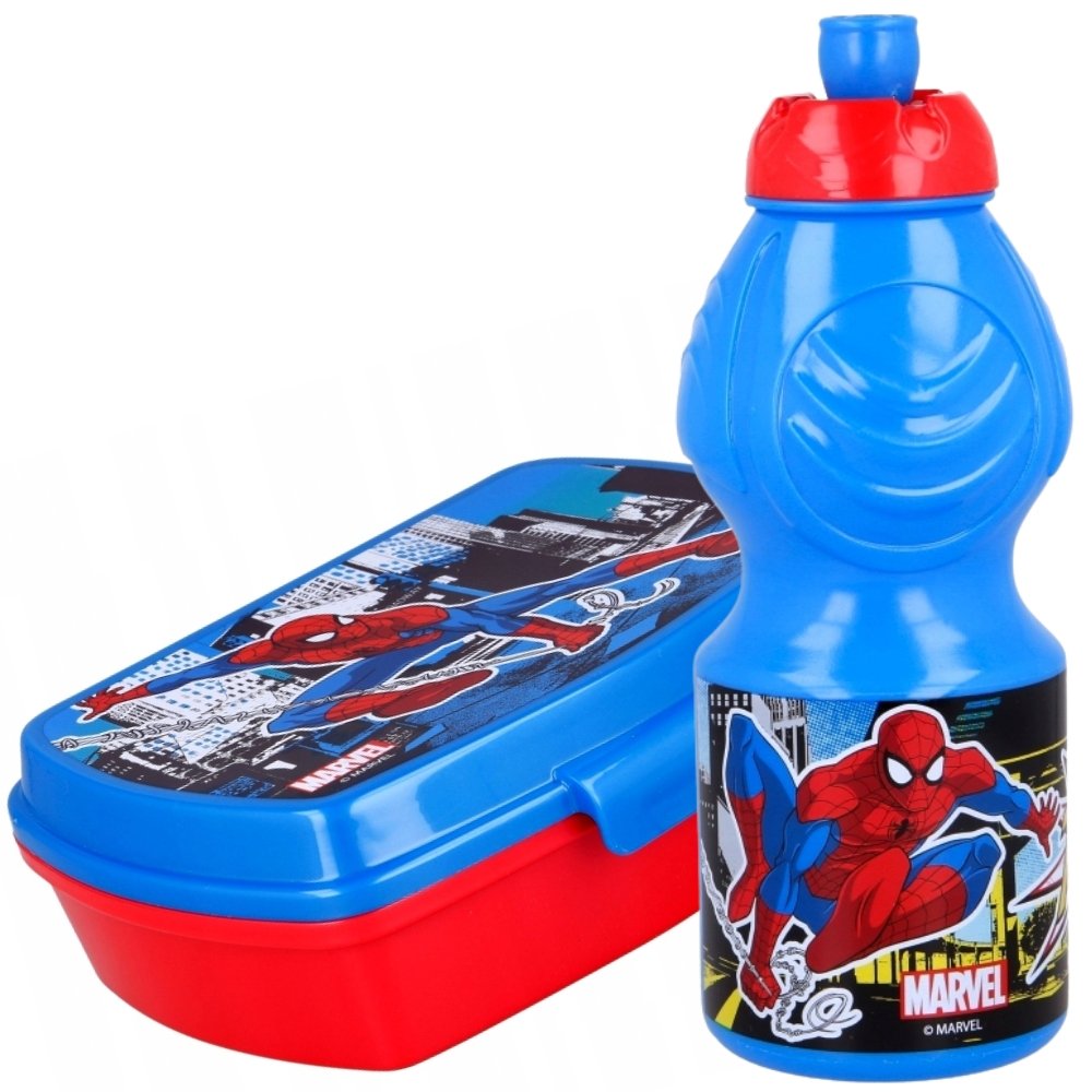 SPIDERMAN ŚNIADANIÓWKA LUNCH BOX + BIDON 400ml