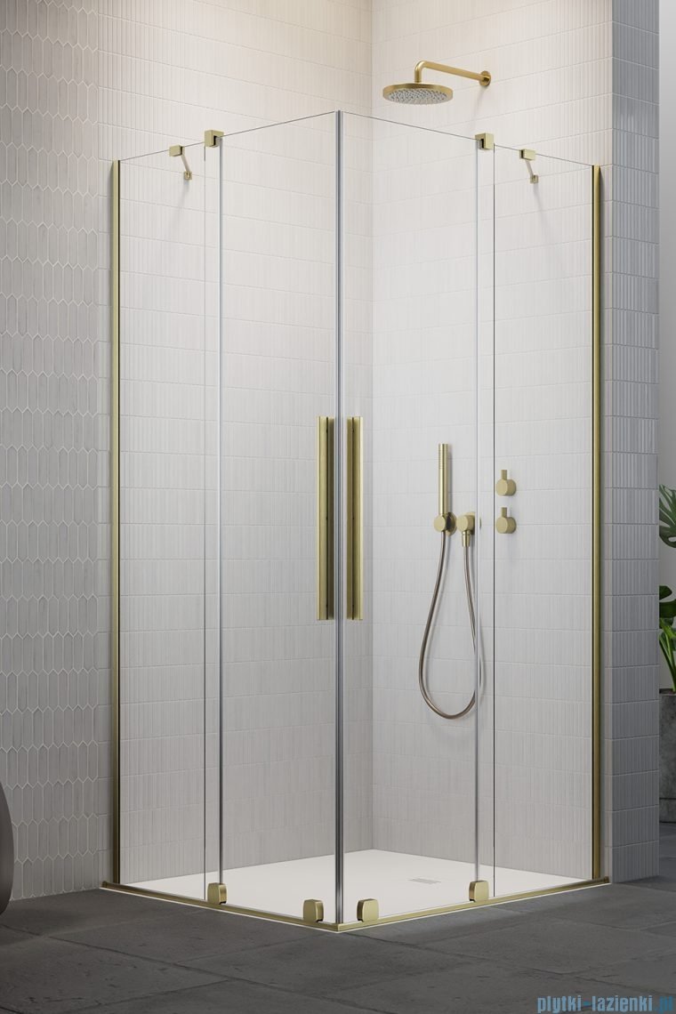 Radaway Furo Brushed Gold KDD kabina 100x90cm szczotkowane złoto 10105100-99-01L/10105090-99-01R