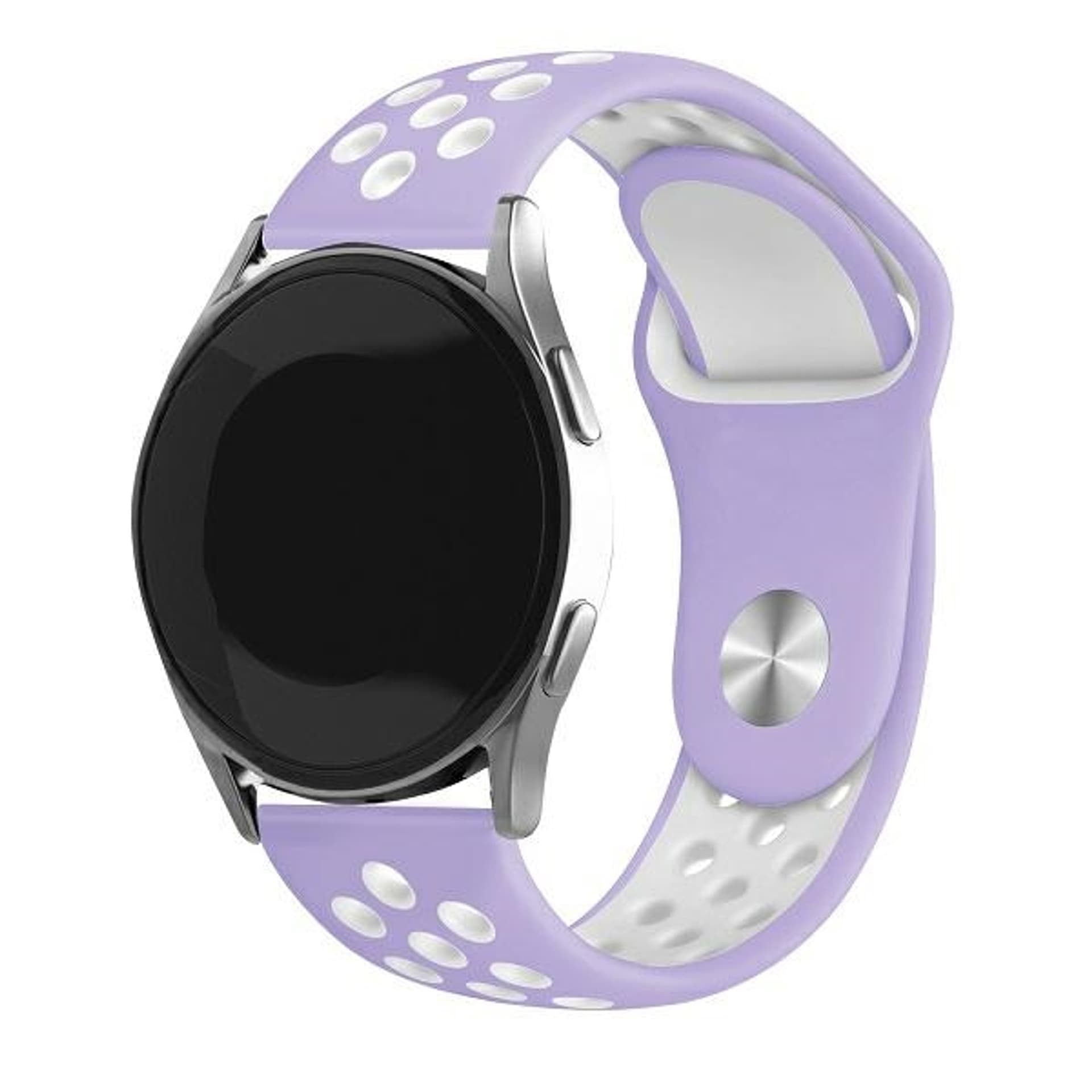 Beline pasek Watch 22mm Sport Silicone fioletowo-biały purple/white box