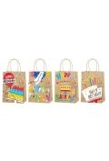 torba prezentowa white kraft 21x25,5cm brokat mix