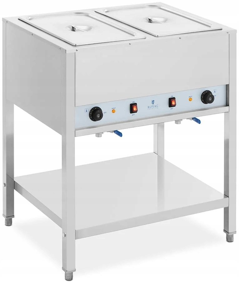 Bemar - 1265 W - 2 x GN 1/1 - z podstawą - Royal Catering RCCD-1/1 2X200