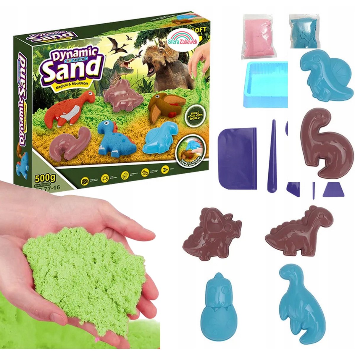 Piasek kinetyczny piaskownica foremki Dynamic SAND