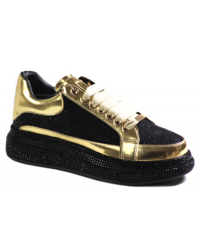 PÓŁBUTY GOE - MM2N4096 BLACK/GOLD - Goe
