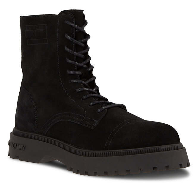 Trzewiki Tommy Jeans Tjm Casual Boot Suede EM0EM01336 Black BDS