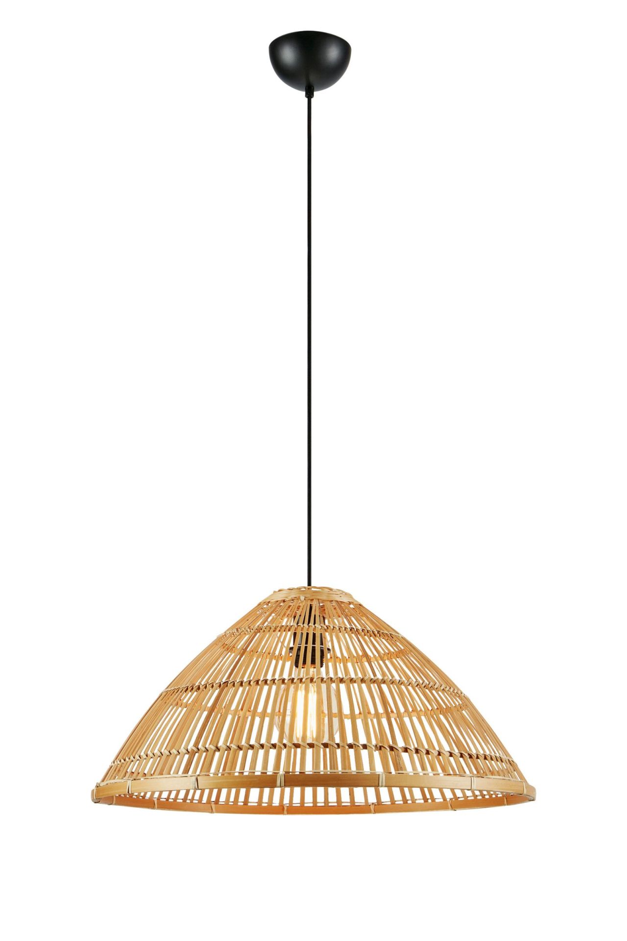 Słomkowa lampa wisząca boho, do sypialni 108673 z serii CAPELLO