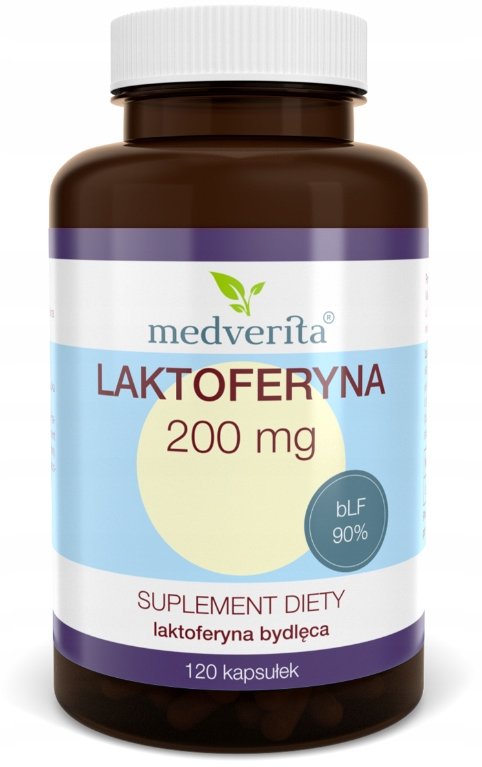 Medverita, Laktoferyna FORTE wołowa 200 mg, 120 kaps.