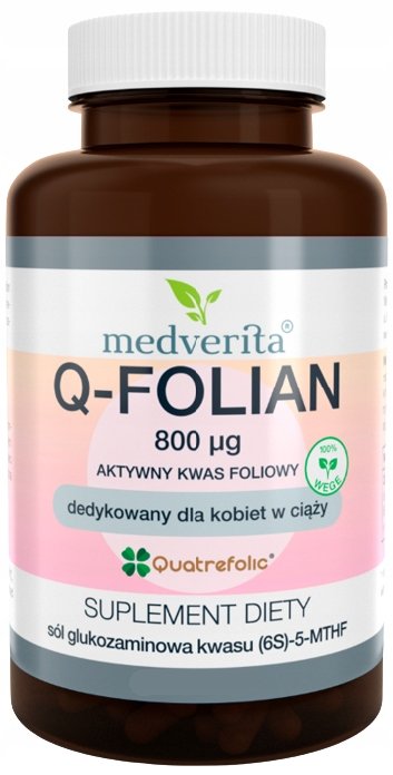 Medverita, Q-folian Kwas Foliowy 800uq Ciąża, 60 Kaps.