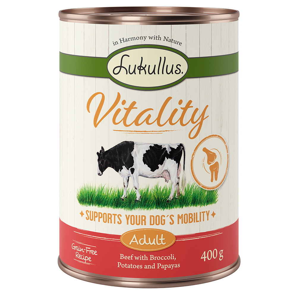 Lukullus Vitality Zdrowe stawy: Wołowina (bez zbóż)  - 6 x 400 g