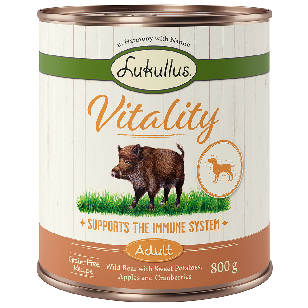 Lukullus Vitality Odporność: Dziczyzna (bez zbóż) - 6 x 800 g