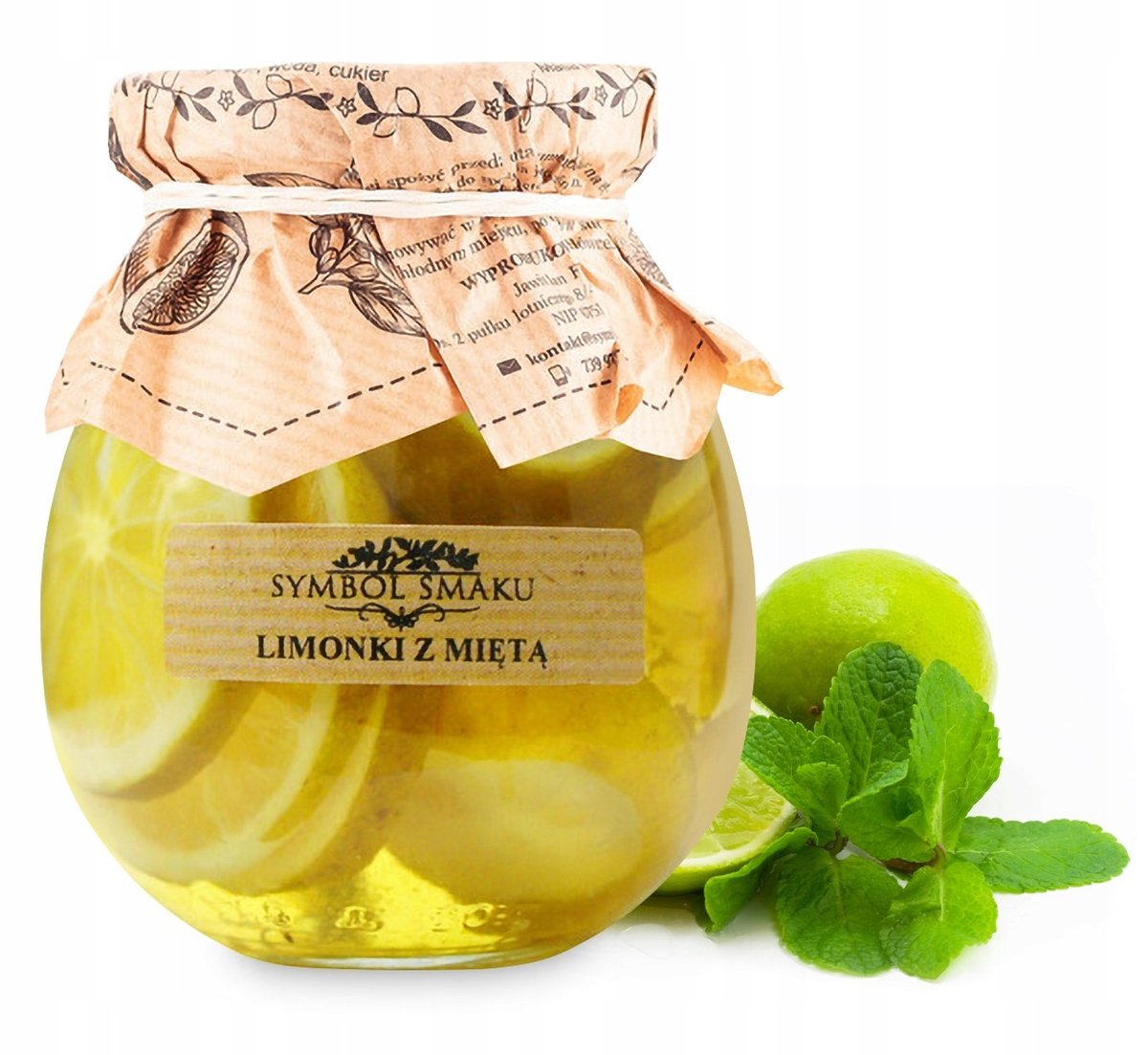 Symbol Smaku Limonki w Syropie z Miętą 260g