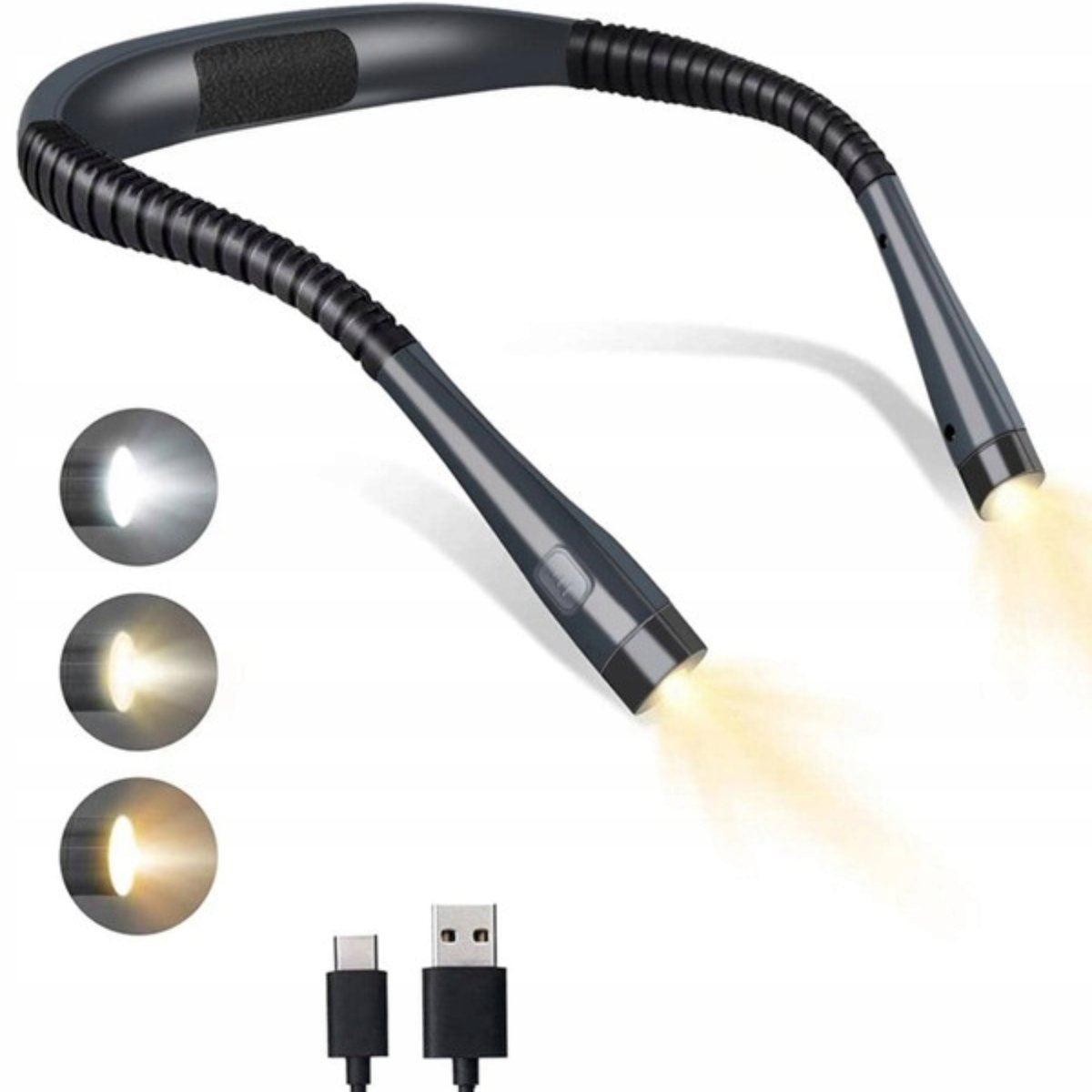 Lampka Led Do Czytania Książek Na Szyję Usb