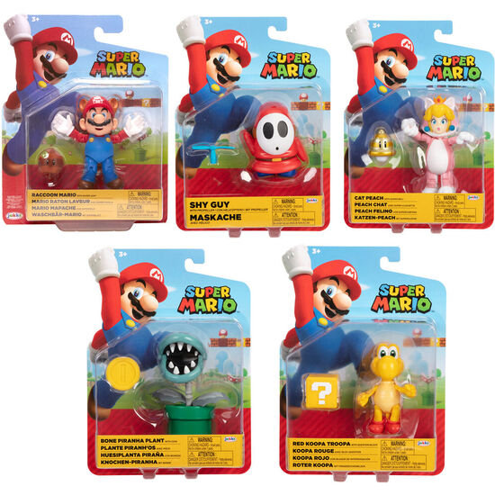 PACK 6 FIGURAS SUPER MARIO WAVE 28 SUPER MARIO NINTENDO 10CM SURTIDO