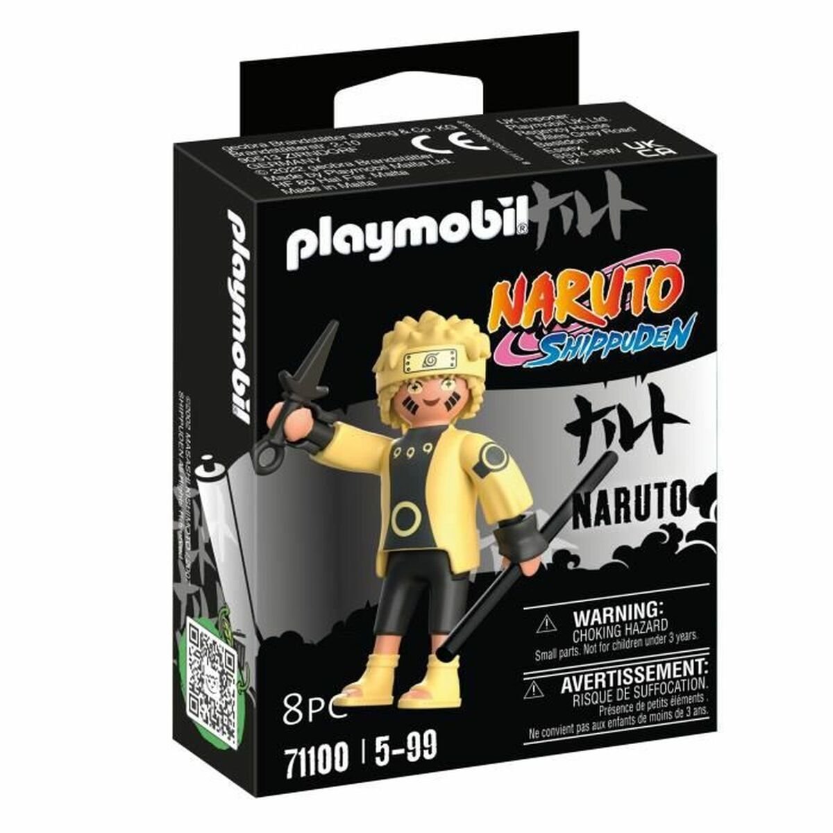 Action Figure Playmobil 71100 Naruto 8 Pieces (S7190875)