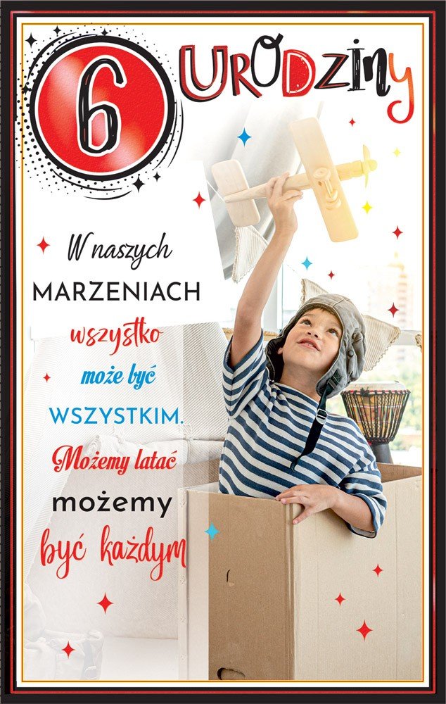 Kartka na 6 urodziny dla chłopaka U104
