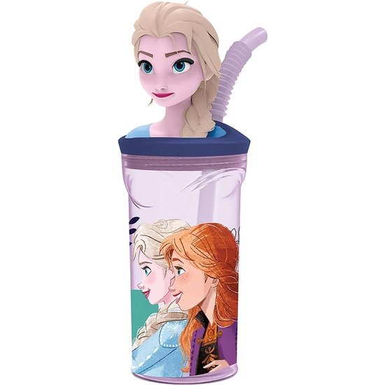 FROZEN VASO PAJITA FIGURA 3D 360 ML