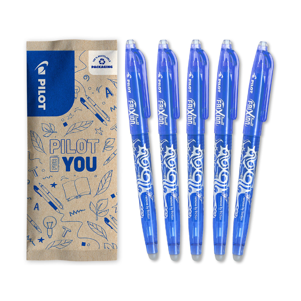 Zestaw PILOT FRIXION BALL 0,5 x5 niebieski