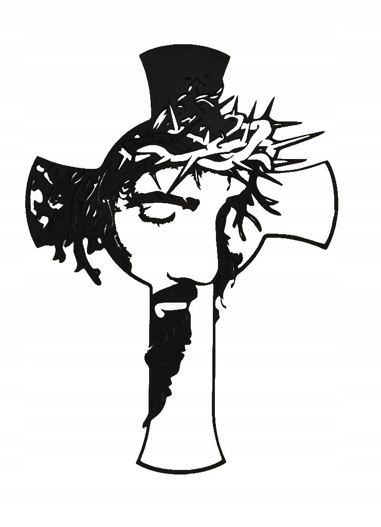 Ażurowy Krzyż Z Jezusem Dekoracja Na Ścianę E120 M