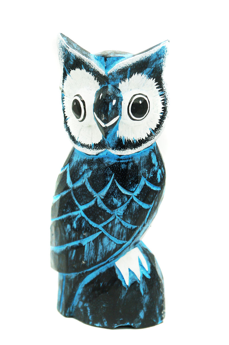 PTAK SOWA FIGURKA DREWNIANA 30cm SÓWKA