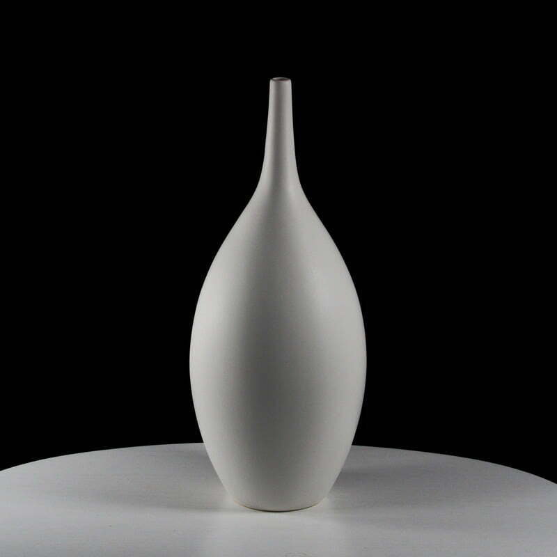 Biały Wysoki Dekoracyjny Wazon Ceramiczny Ozdobny Sevilla - 47Cm