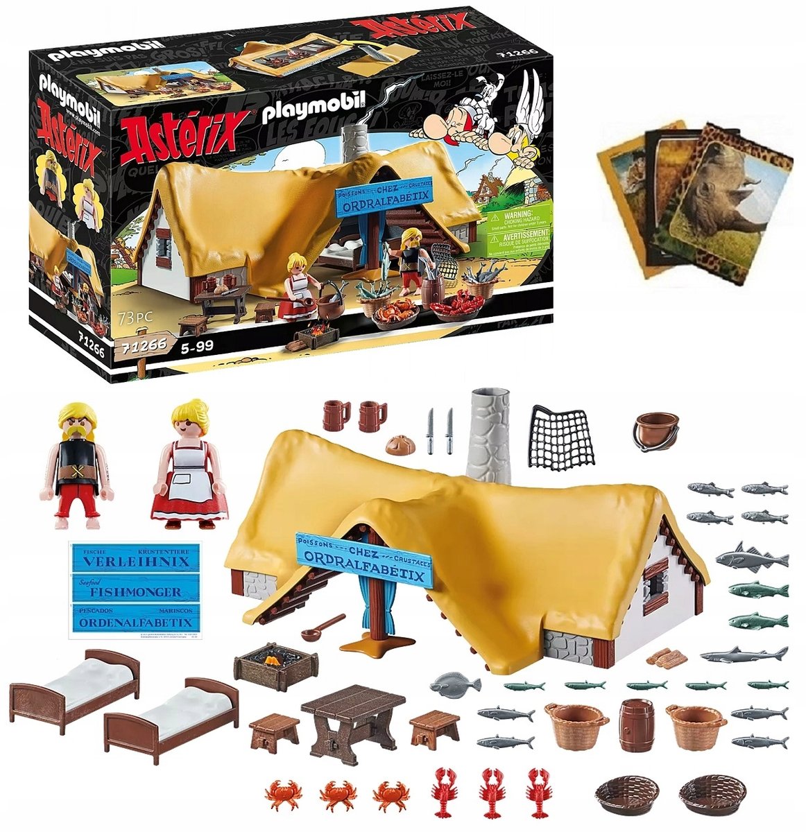 Playset Playmobil Astérix: Ordralfabetix Hut 71266 73 Pieces (S7191260)