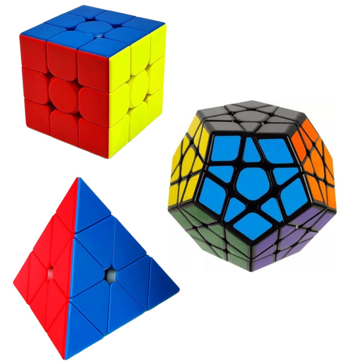 ZESTAW Kostek 3x3 Piramida Megaminx Wyregulowane Szybkie