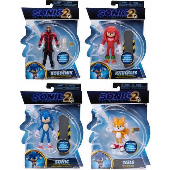 PACK 6 FIGURAS SONIC 2 SONIC THE HEDGEHOG 10CM SURTIDO