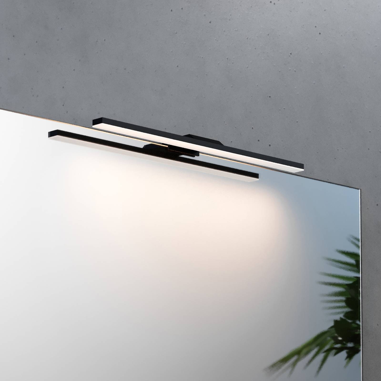 Euluna Oświetlenie lustra LED Triga czarne 40cm, 3 000 K