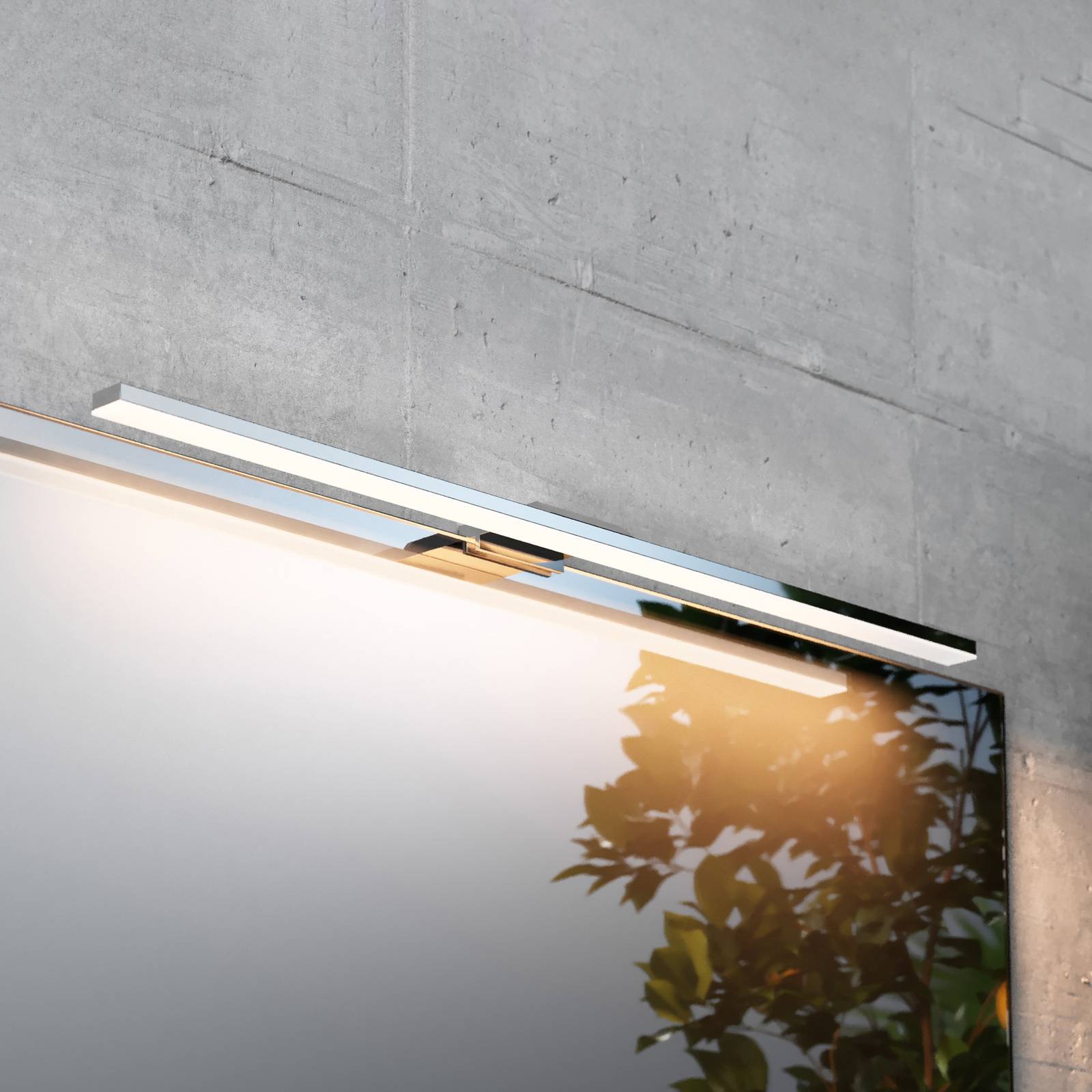 Euluna Oświetlenie lustra LED Triga, chrom, 60cm, 4 000 K