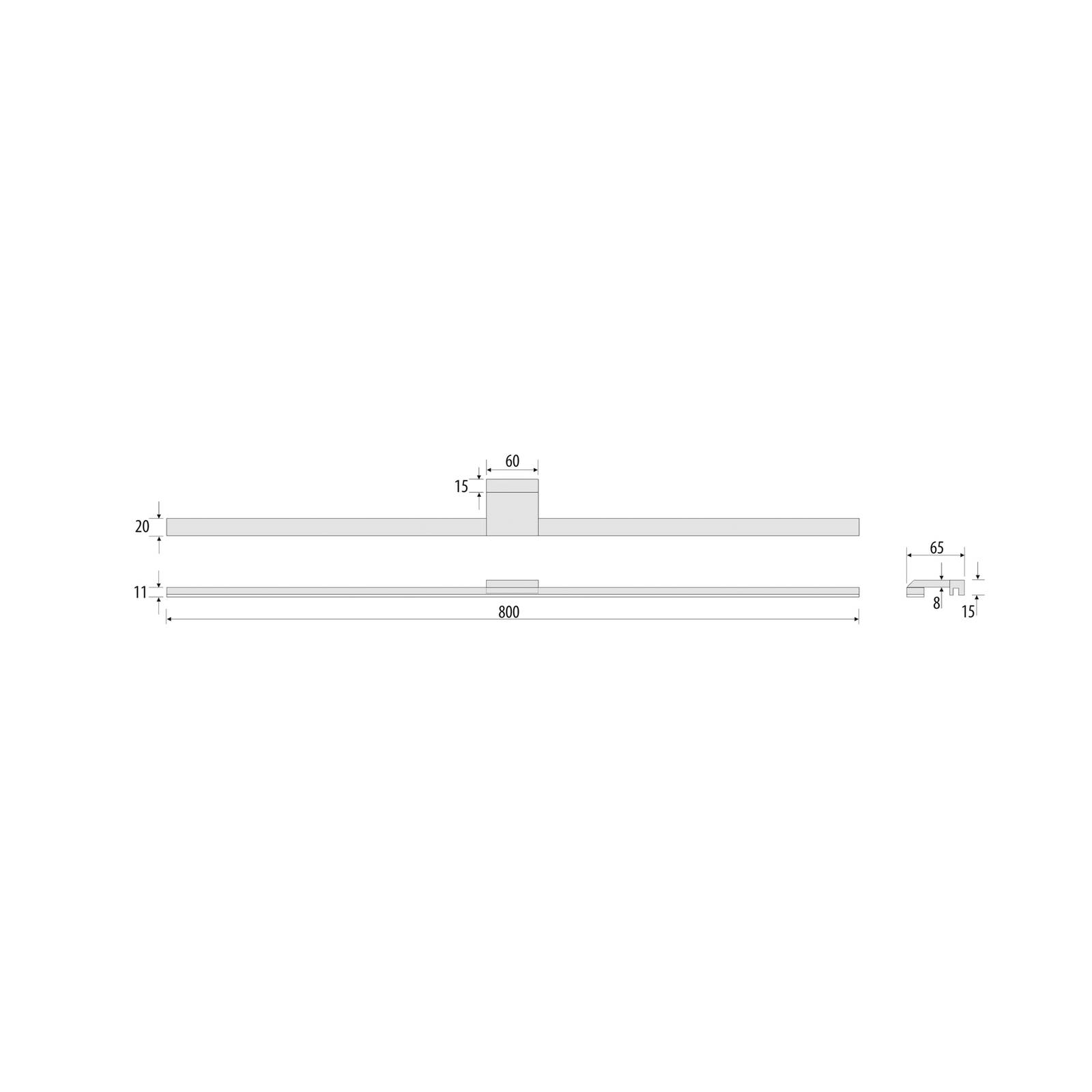 MCJ Oświetlenie lustra LED Triga, IP44, biały, 80cm, 3000K