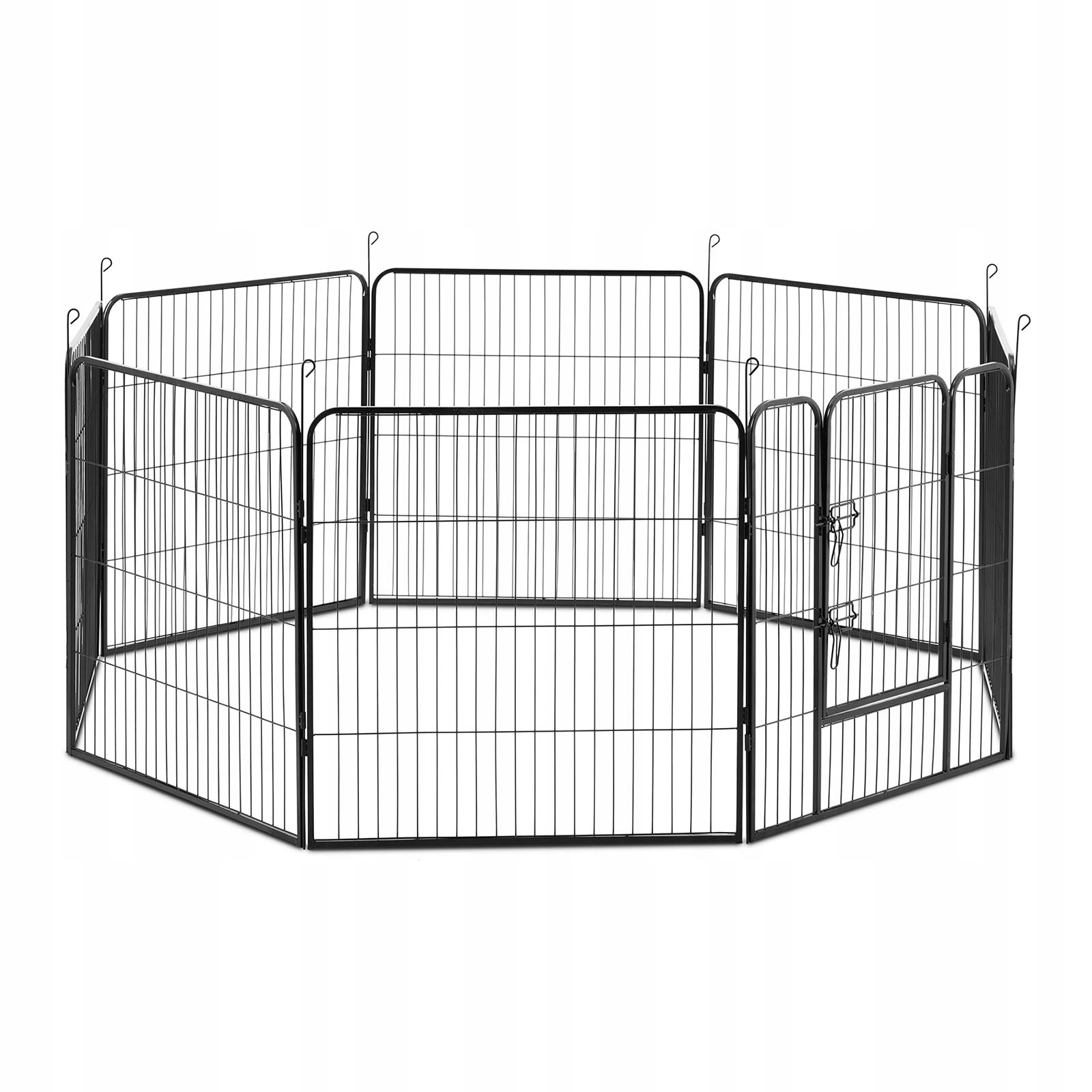 Wiesenfield Kojec dla psa - z drzwiami - 8 segmentów modułowych - 81 cm wysokości WIE-DP-080N