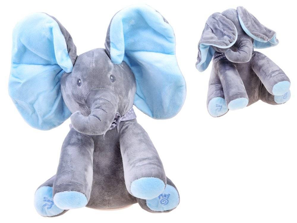 Interaktywny Pluszowy Słoń Słonik Maskotka Za3112