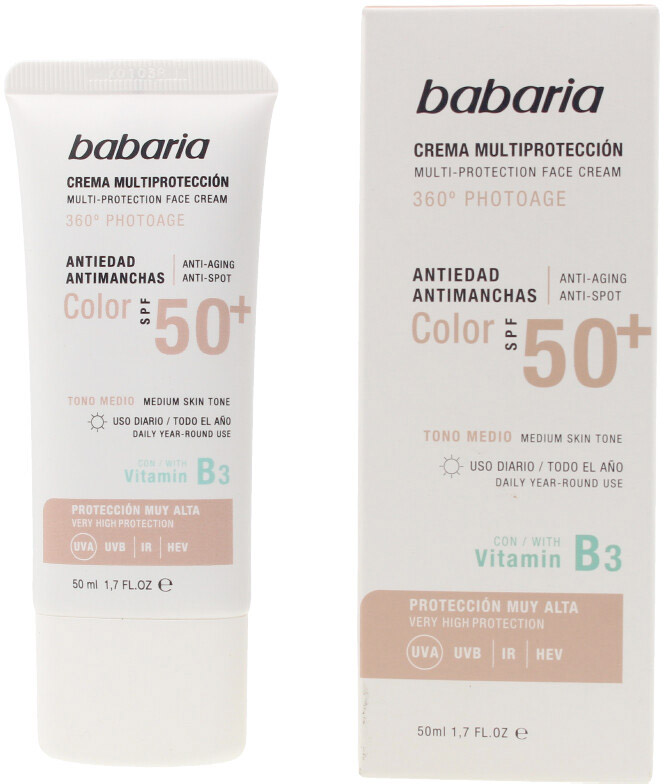 Krem przeciwsłoneczny do twarzy Babaria Solar Multiprotection Anti-SPpot Cream Color SPF50 50 ml (8410412490207)
