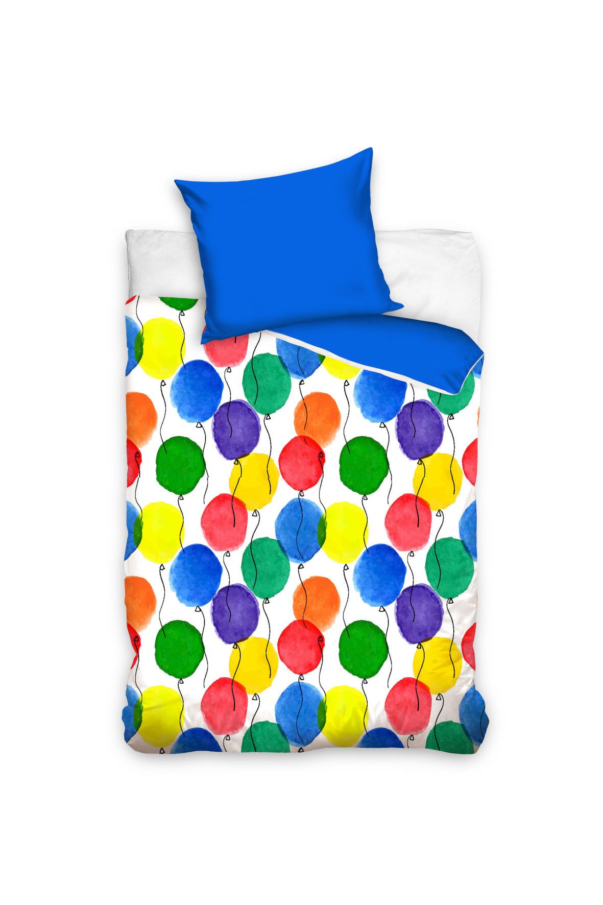 Pościel dziecięca w kolorowe balony - 140x200 cm