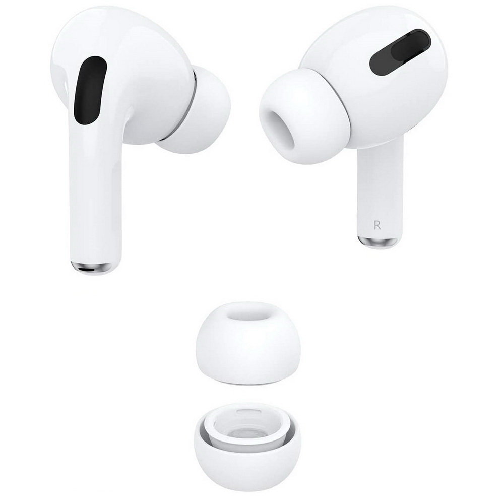 Ear Tips silikonowe gumki wkładki douszne do słuchawek Apple AirPods Pro 1/2 rozmiar M (średni) (2 szt.)