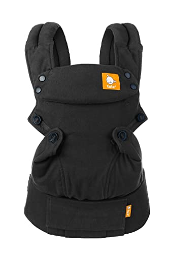 Tula Hemp Przeglądaj nosidełka z bawełny organicznej i konopi dla nowo narodzonych ergonomiczne i ewolucyjne plecak portabebe przodu 3-w-1, 3,2 do 20,4 kg (Obsidian)