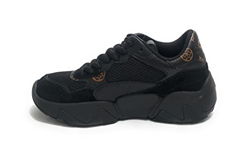 Guess Buty Damskie Trampki Goldon Sztuczna Skóra/Czarny Tkanina DS23GU15 FL5GLDFAL12, Czarny brązowy, 35 EU