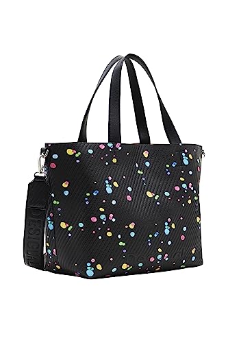 Desigual Women's BOLS_SPLATTER23 Pravia RE, Black, czarny