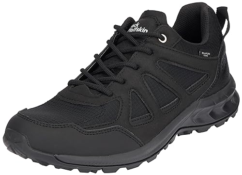 Jack Wolfskin Damskie buty trekkingowe Woodland 2 Texapore Low W, czarne, 42 EU, czarny, 42 EU