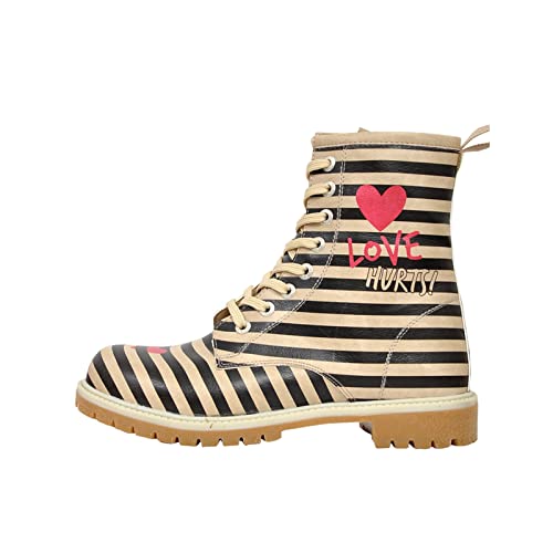 DOGO Damskie długie kozaki, modne kozaki, beżowe, 41 EU, beżowy, 41 EU